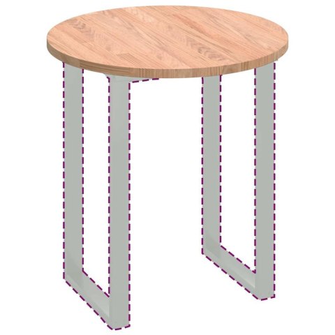 BLAT STOŁU JASNOBRĄZOWY ŚR. 70X2.5CM SOLIDNE DREWNO DĘBOWE