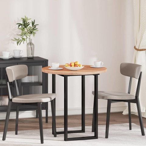 BLAT STOŁU JASNOBRĄZOWY ŚR. 80X2.5CM SOLIDNE DREWNO DĘBOWE