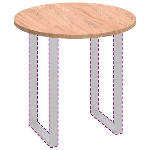 BLAT STOŁU JASNOBRĄZOWY ŚR. 80X2.5CM SOLIDNE DREWNO DĘBOWE