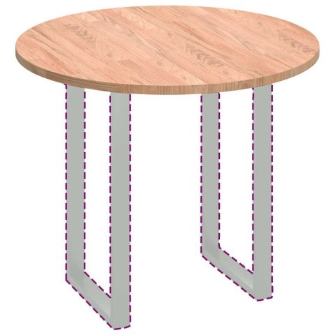 BLAT STOŁU JASNOBRĄZOWY ŚR. 90X2.5CM SOLIDNE DREWNO DĘBOWE