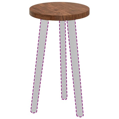 BLAT STOŁU CIEMNOBRĄZOWY ŚR. 30X2.5CM SOLIDNE DREWNO DĘBOWE