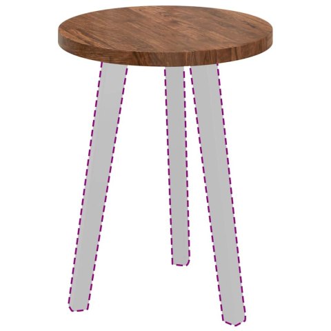 BLAT STOŁU CIEMNOBRĄZOWY ŚR. 40X2.5CM SOLIDNE DREWNO DĘBOWE