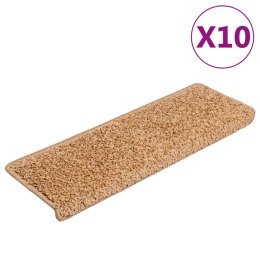 MATY NA SCHODY 10 SZT. 65X21X4CM BEŻOWE PROSTOKĄTNE KRAWĘDZIE