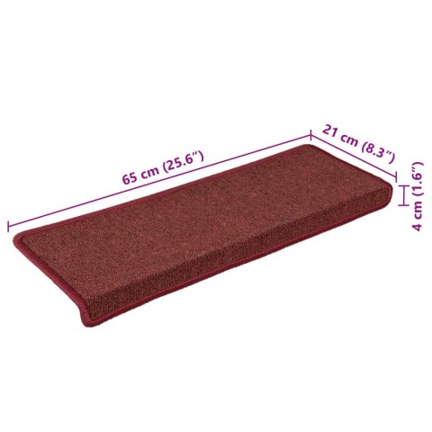 MATY NA SCHODY 15 SZT. 65X21X4CM BORDEAUXRECTANGULAR EDGE