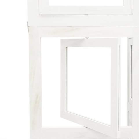 VidaXL Parawan pokojowy, 5-panelowy, biały, lite drewno paulowni