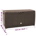 SKRZYNIA OGRODOWA BRĄZOWA 119X48X60CM POLIPROPYLEN