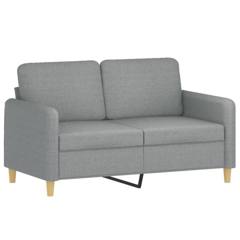 2-OSOBOWA SOFA Z PODUSZKAMI JASNOSZARA 120CM TKANINA