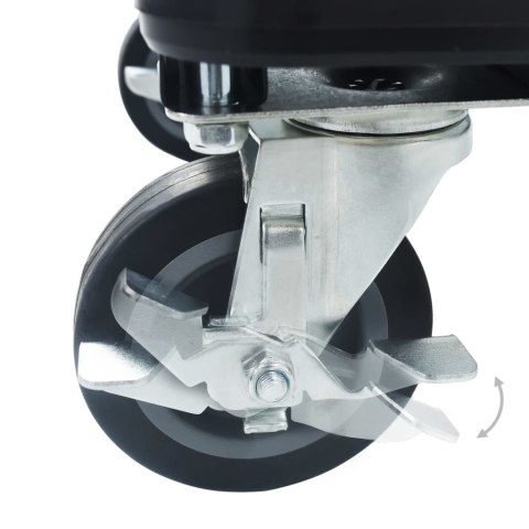 SKŁADANY WÓZEK TRANSPORTOWY 150 KG ALUMINIOWY SREBRNY