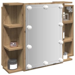 SZAFKA LUSTRZANA Z DIODAMI LED DĄB ARTISAN 70X16,5X60CM