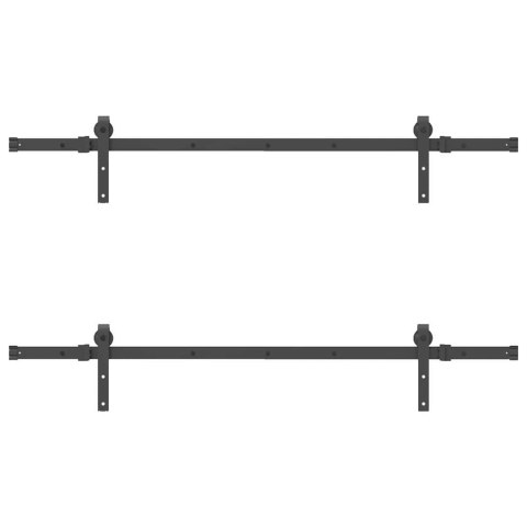 SYSTEM DO MONTAŻU DRZWI PRZESUWNYCH 152,5CM STAL CZARNY