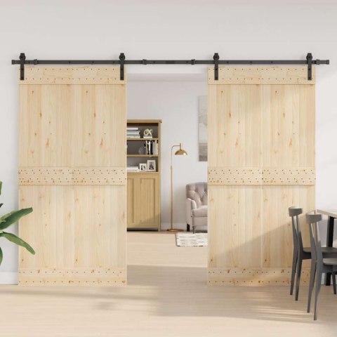 SYSTEM DO MONTAŻU DRZWI PRZESUWNYCH 305CM STAL CZARNY