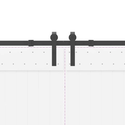 SYSTEM DO MONTAŻU DRZWI PRZESUWNYCH 305CM STAL CZARNY