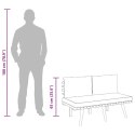 ŁAWKA OGRODOWA Z PODUSZKAMI 115CM LITE DREWNO AKACJOWE