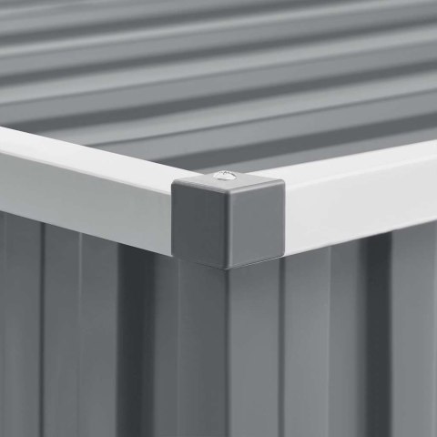 SZOPA OGRODOWA SZARA 195X198X159CM STAL GALWANIZOWANA