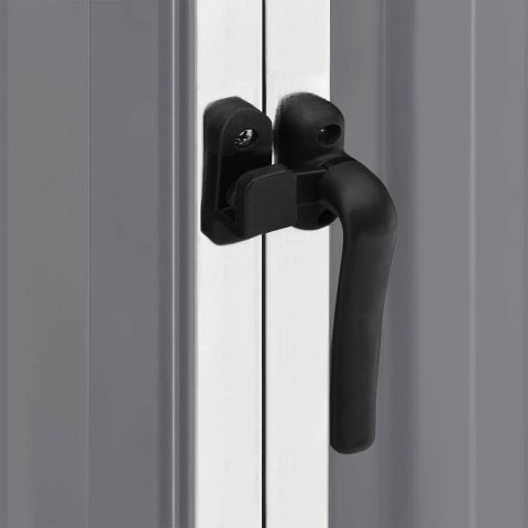 SZOPA OGRODOWA SZARA 195X198X159CM STAL GALWANIZOWANA