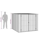SZOPA OGRODOWA SZARA 195X198X159CM STAL GALWANIZOWANA