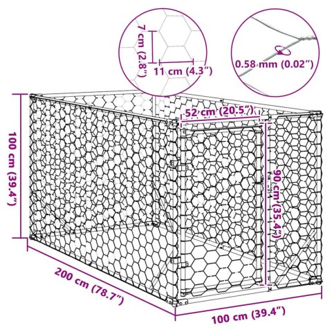 ZEWNĘTRZNA BUDA DLA PSA Z DRZWIAMI 2X1X1M STAL OCYNKOWANA