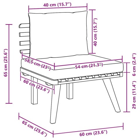 2-CZ. ZESTAW WYPOCZYNKOWY DO OGRODU Z PODUSZKAMI AKACJOWY