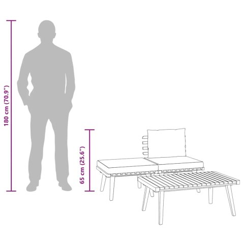 3-CZ. ZESTAW WYPOCZYNKOWY DO OGRODU KREMOWE PODUSZKI AKACJA