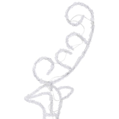 ŚWIĄTECZNE LECĄCE RENIFERY Z SANIAMI AKRYL 260X21X87CM