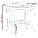 ŁAWKA ŁAZIENKOWA 50X35X45CM DREWNO TEKOWE
