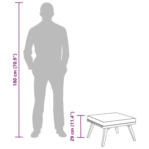 PODNÓŻEK OGRODOWY Z PODUSZKĄ 60X60X29CM LITE DREWNO AKACJOWE