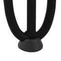 NOGI DO STOLIKA KAWOWEGO W KSZTAŁCIE SPINKI DO WŁOSÓW 4 SZT. CZARNE 10CM STAL LITE