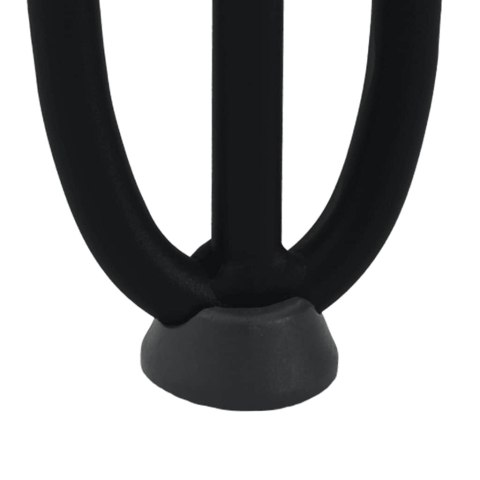 NOGI DO STOLIKA KAWOWEGO W KSZTAŁCIE SPINKI DO WŁOSÓW 4 SZT. CZARNE 10CM STAL LITE