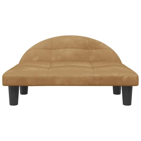 LEGOWISKO DLA PSA BRĄZOWE 70X52X30CM AKSAMIT