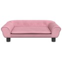 VidaXL Sofa dla dzieci, różowa, 70x45x26 cm, aksamit