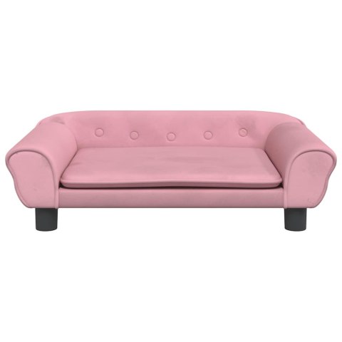 VidaXL Sofa dla dzieci, różowa, 70x45x26 cm, aksamit
