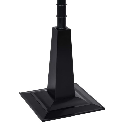 ŚWIĄTECZNA LATARNIA Z MIKOŁAJEM CZARNO-CZERWONA 81X40X188CM