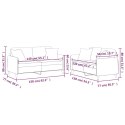 2-CZ. KOMPLET WYPOCZYNKOWY Z PODUSZKAMI JASNOSZARY TKANINA