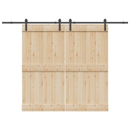 SYSTEM DO MONTAŻU DRZWI PRZESUWNYCH 305CM STAL CZARNY