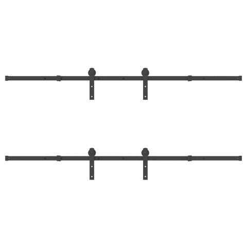 SYSTEM DO MONTAŻU DRZWI PRZESUWNYCH 305CM STAL CZARNY