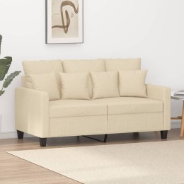 2-OSOBOWA SOFA KREMOWA 120CM TAPICEROWANA TKANINĄ