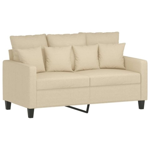 2-OSOBOWA SOFA KREMOWA 120CM TAPICEROWANA TKANINĄ