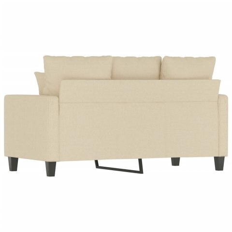 2-OSOBOWA SOFA KREMOWA 120CM TAPICEROWANA TKANINĄ