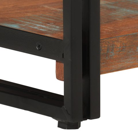 3-POZIOMOWY REGAŁ NA KSIĄŻKI 77X30X80CM DREWNO ODZYSKANE/ŻELAZO