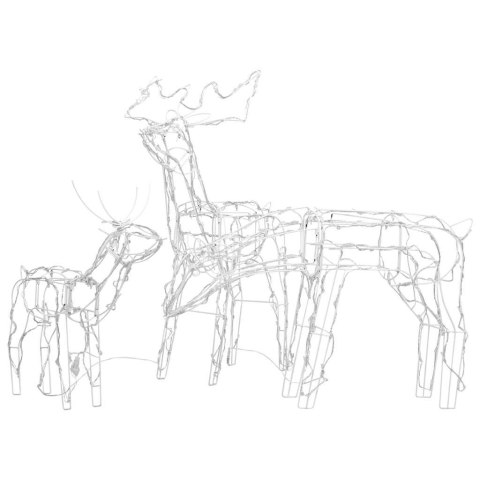 3 ŚWIĄTECZNE RENIFERY Z LAMPEK 229 DIOD LED