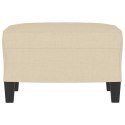 PODNÓŻEK KREMOWY 60X50X41CM TAPICEROWANY TKANINĄ