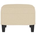 PODNÓŻEK KREMOWY 60X50X41CM TAPICEROWANY TKANINĄ