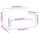 2-OS. KANAPA DLA DZIECI ANTRACYTOWA MIĘKKI PLUSZ