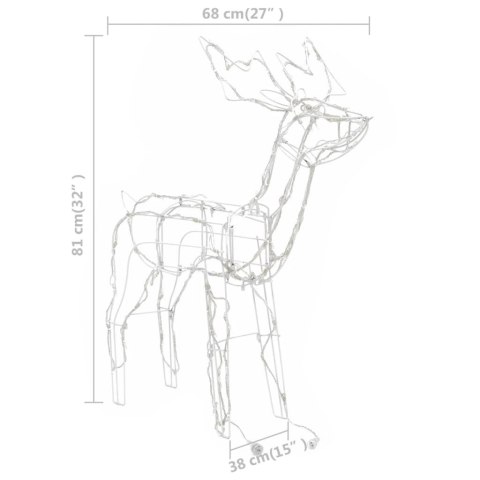 3 ŚWIĄTECZNE RENIFERY Z LAMPEK 229 DIOD LED