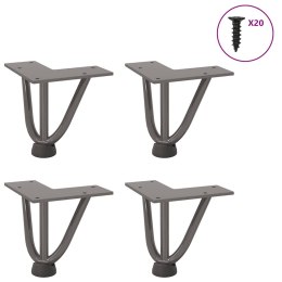 NOGI DO STOLIKA KAWOWEGO Z SZPILKAMI 4 SZT. 10CM SOLIDNA STAL