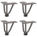 NOGI DO STOLIKA KAWOWEGO Z SZPILKAMI 4 SZT. 10CM SOLIDNA STAL