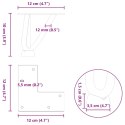 NOGI DO STOLIKA KAWOWEGO Z SZPILKAMI 4 SZT. 10CM SOLIDNA STAL