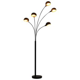 LAMPA STOJĄCA 200CM 5XE14 CZARNO-ZŁOTA
