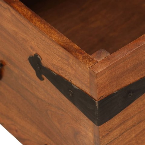 STOLIK KAWOWY AKACJA Z MIODOWYM WYKOŃCZENIEM 110X55X35CM