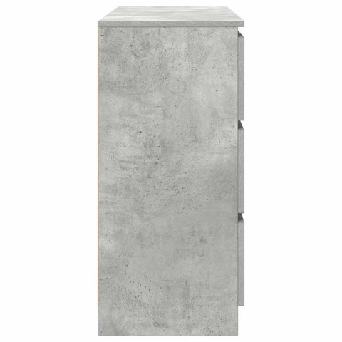 KOMODA BETONOWA SZARA 100X35X76CM DREWNO KLEJONE